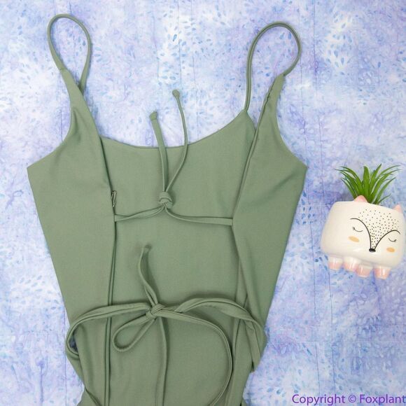 NEW Free People X Mare Perpetua Essential One Piece Swimsuit In Sage, L - Picture 7 of 16